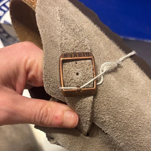 Birkenstock Taupe Suede Slip-Ons size 35 or kids 3-4 - Picture 8 of 11
